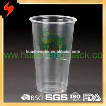 Custom Take Away 11oz Clear Printing Disposable Plastic Cup